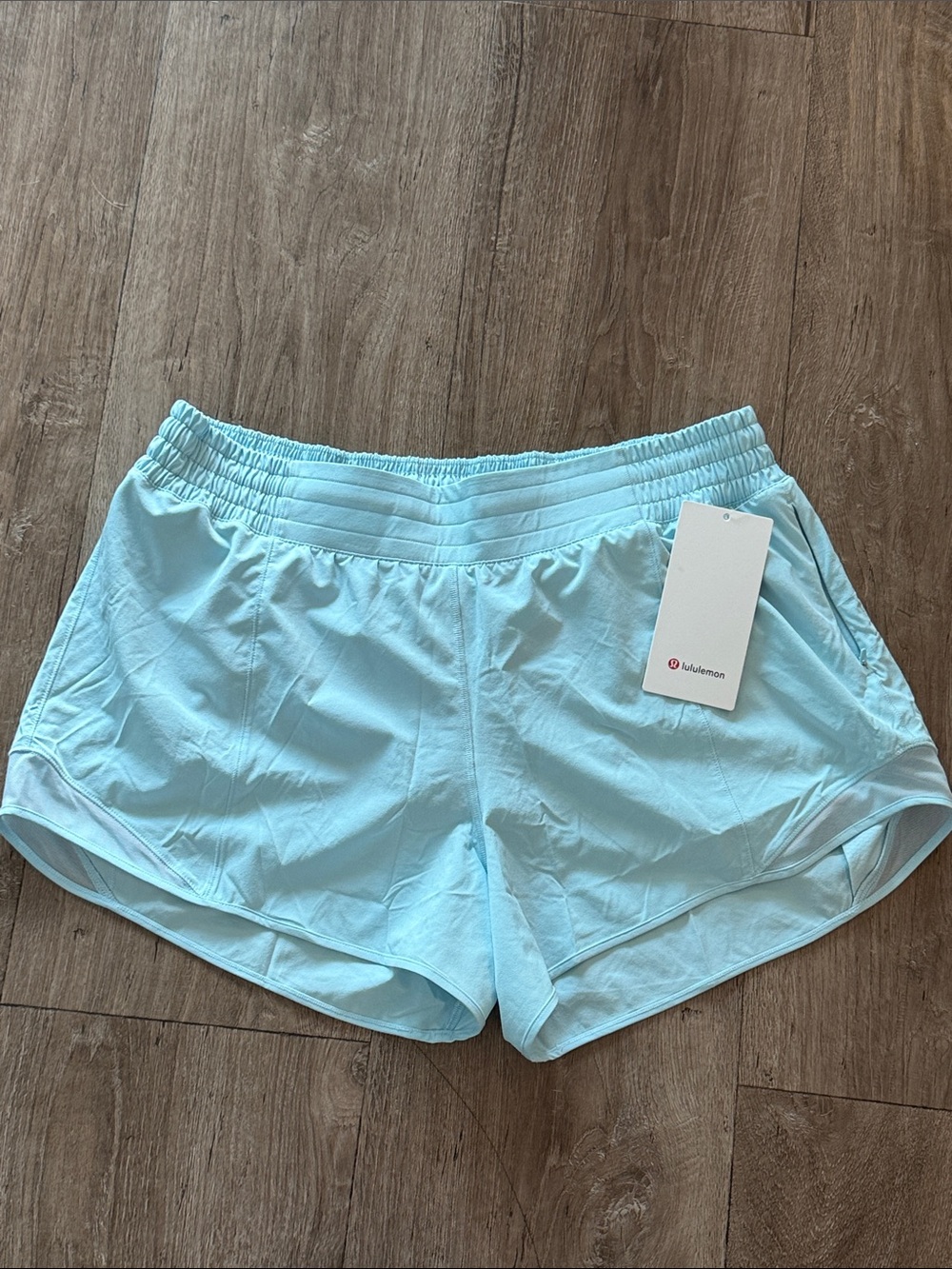 Lululemon Hotty Hot HR Short 4" Lined Foam cloud blue‎ Size 14 NWT Running